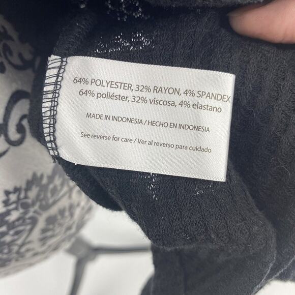 Isaac Mizrahi NY Womens Size Large Long Sleeve Waffle-Knit Button-Up Top, Grey - Picture 11 of 12